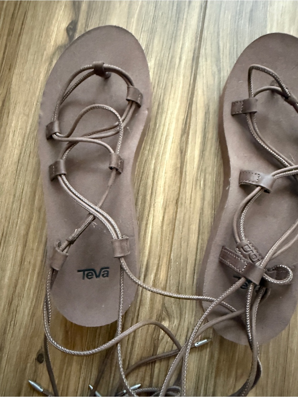 Teva Women's Brown Strappy Lace-Up Sandals